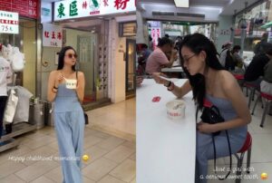 野生「百億千金」現蹤台北吃東區粉圓！　拎名牌包坐店裡嗑平價美食超反差