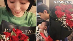 劉品言白色情人節收驚喜！連晨翔抱女兒、捧花迎接　甜喊：謝謝不用說出口的支持