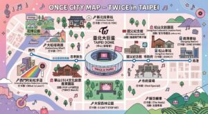 TWICE把台北變ONCE CITY！　捷運、貓纜都能遇見她們